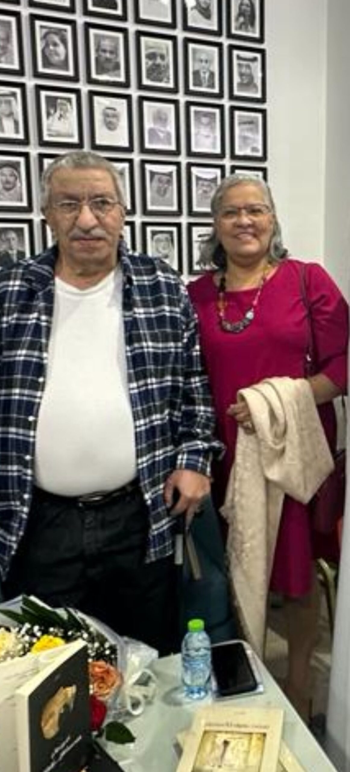 الشاعرة فوزية السندي مع الروائي أمين صالح